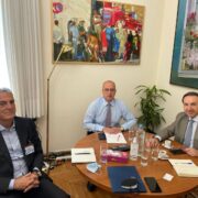 Συνάντηση Γ. Οικονόμου με Γ. Μπούγα και CEO ΤΡΑΙΝΟΣE M. Capotorto