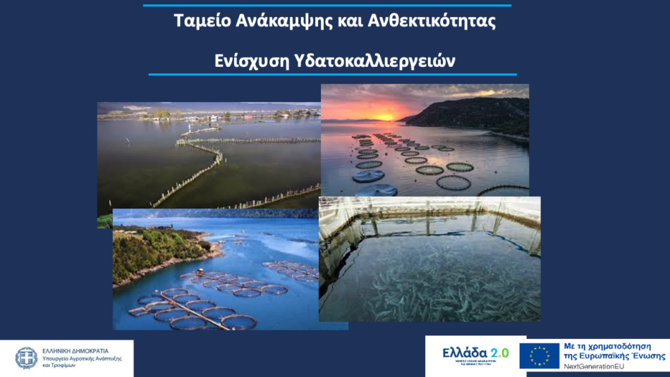 Σε δημόσια διαβούλευση το σχέδιο αιτήσεων ενίσχυσης υδατοκαλλιεργειών photo aqua press 950x535