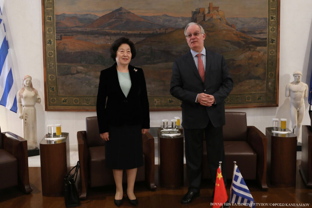 Συνάντηση του Προέδρου της Βουλής των Ελλήνων με την Αντιπρόεδρο του Κρατικού Συμβουλίου της Λαϊκής Δημοκρατίας της Κίνας IMG  20 02 2023 964 1024x683