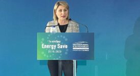 Η Υφυπουργός Υποδομών και Μεταφορών, Χριστίνα Αλεξοπούλου στο 1ο Συνέδριο «Energy Save»                                         Energy Save 275x150