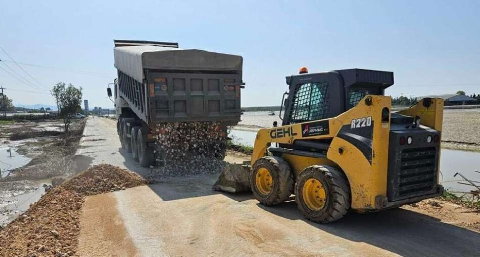 Θεσσαλία: Συνεχίζονται οι εργασίες αποκατάστασης οδικών δικτύων και καθαρισμού ποταμών                                                                                                                                                  950x509
