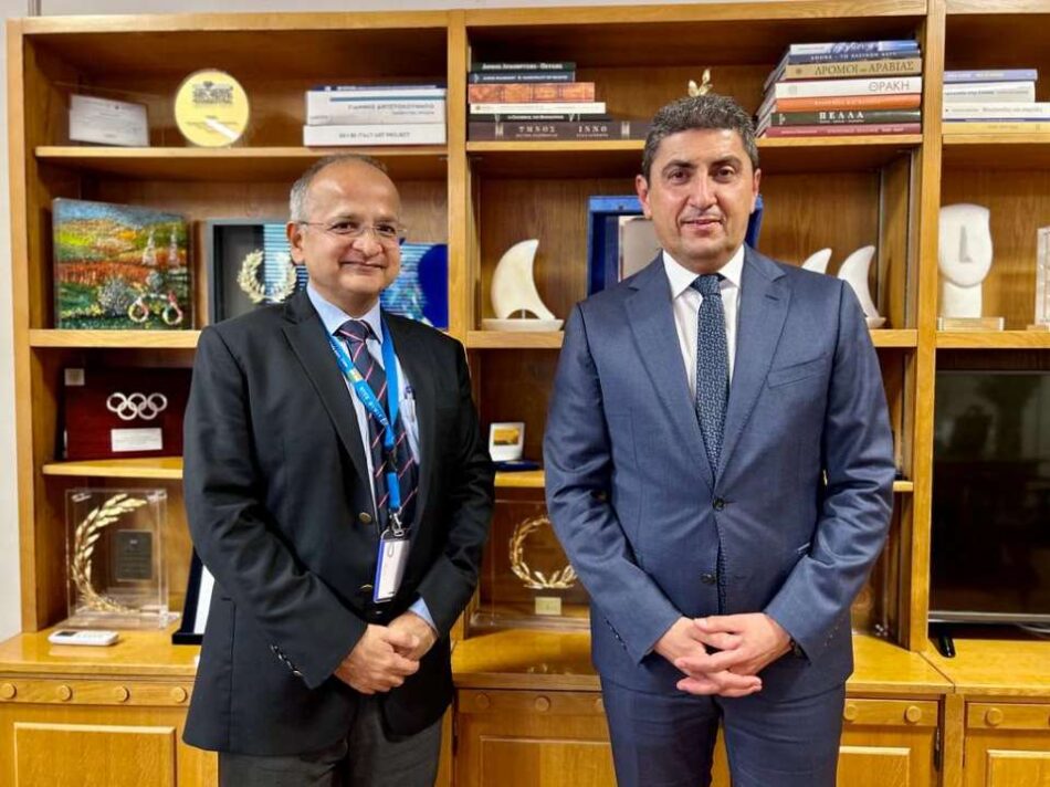 Συνάντηση Αυγενάκη με τον πρεσβευτή της Ινδίας στην Ελλάδα                                                                                                              950x712