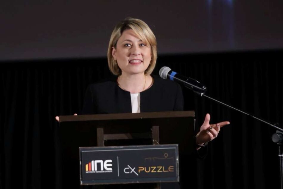 Η Υφυπουργός Μεταφορών Χριστίνα Αλεξοπούλου στο 14ο Πανελλήνιο Συνέδριο Πωλήσεων «CX PUZZLE» Xristina Alexopoulou CX Puzzle 950x633