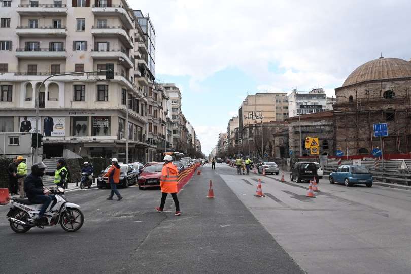 Θεσσαλονίκη: Στην κυκλοφορία οι οδοί Εγνατία και Βενιζέλου                        405
