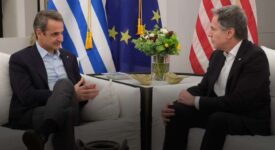 Συνάντηση του Κυριάκου Μητσοτάκη με τον Υπουργό Εξωτερικών των ΗΠΑ Antony Blinken                                                                                                                             Antony Blinken 275x150